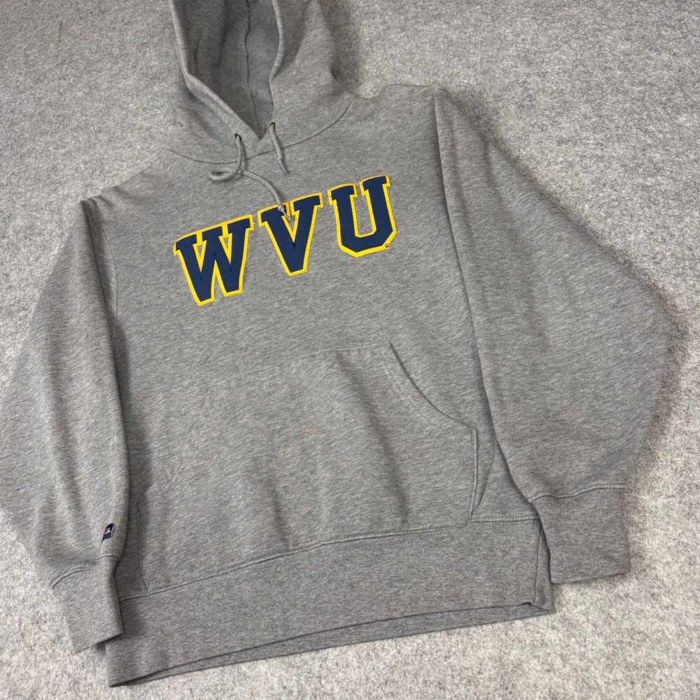 Jansport West Virginia University WVU Hoodie Mens Medium Grey Sweatshirt - Picture 2 of 5